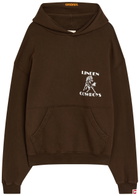 Cherry Los Angeles Cowboys Printed Hooded Cotton Sweatshirt Brown