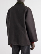 A.PRESSE - Corduroy-Trimmed Cotton-Blend Jacket - Green