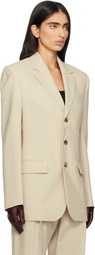 WARDROBE.NYC Beige Light Longline Blazer