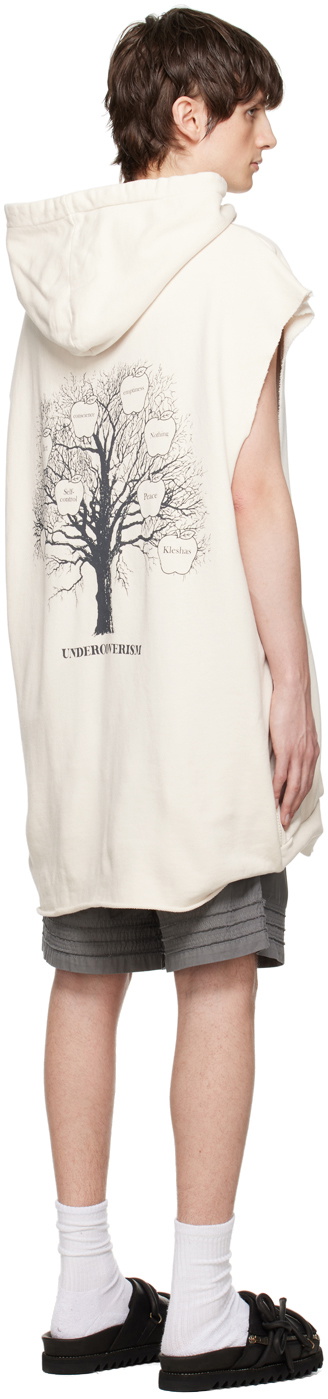 Undercoverism Off-White Raw Edge Hoodie