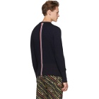Thom Browne Navy Baby Cable Crewneck Pullover