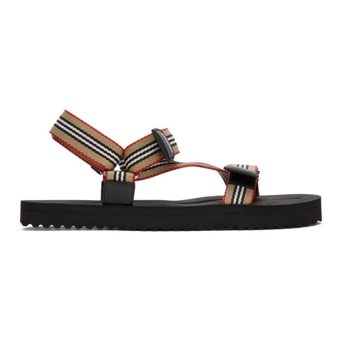 Photo: Burberry Beige Icon Stripe Sandals