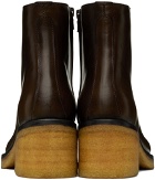 LEMAIRE Brown Piped Ankle Boots