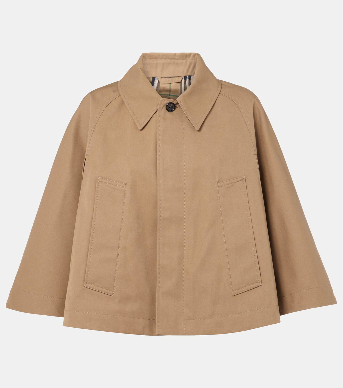 Burberry Cropped gabardine cape