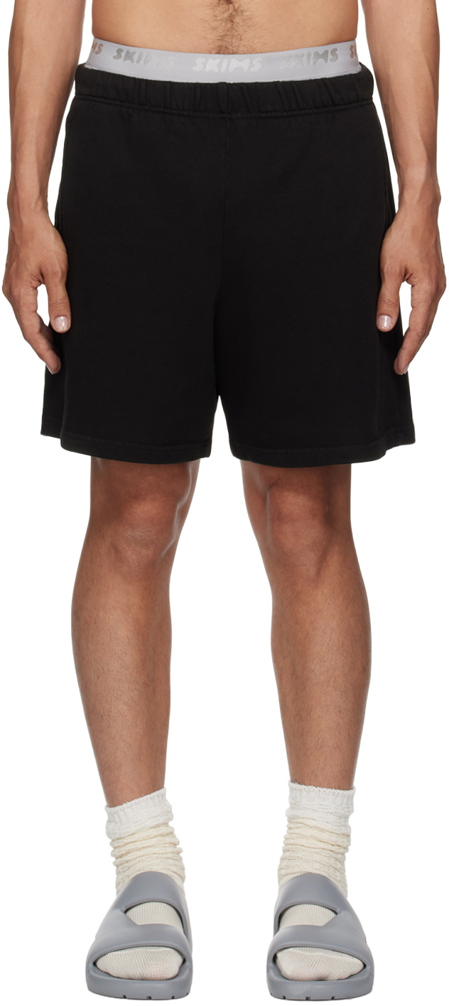 SKIMS Black Terry Classic Shorts