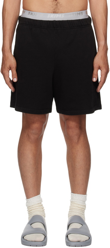 Photo: SKIMS Black Terry Classic Shorts