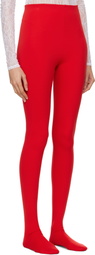 WARDROBE.NYC Red Opaque Leggings