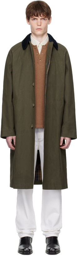 Photo: A.P.C. Khaki Gaspard Mac Raincoat