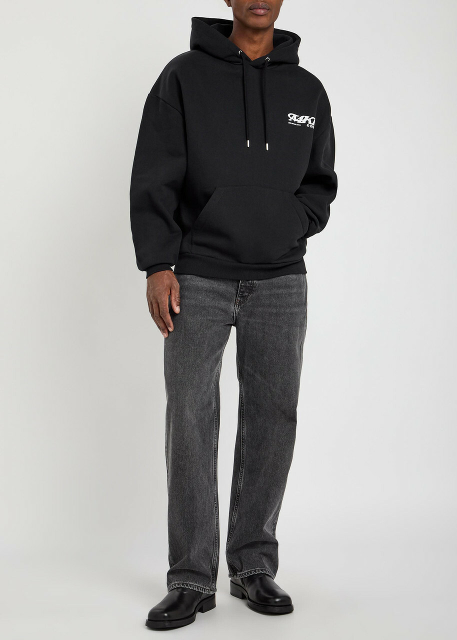 Mki Miyuki Zoku Stack Hooded Cotton-blend Sweatshirt Black