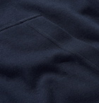 Brunello Cucinelli - Double-Faced Cotton-Blend Jersey Zip-Up Hoodie - Blue