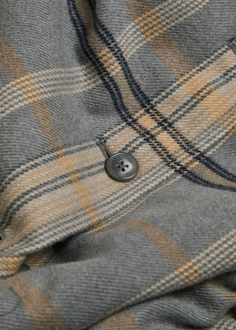 Paige Telford Plaid Flannel Jacket Blue