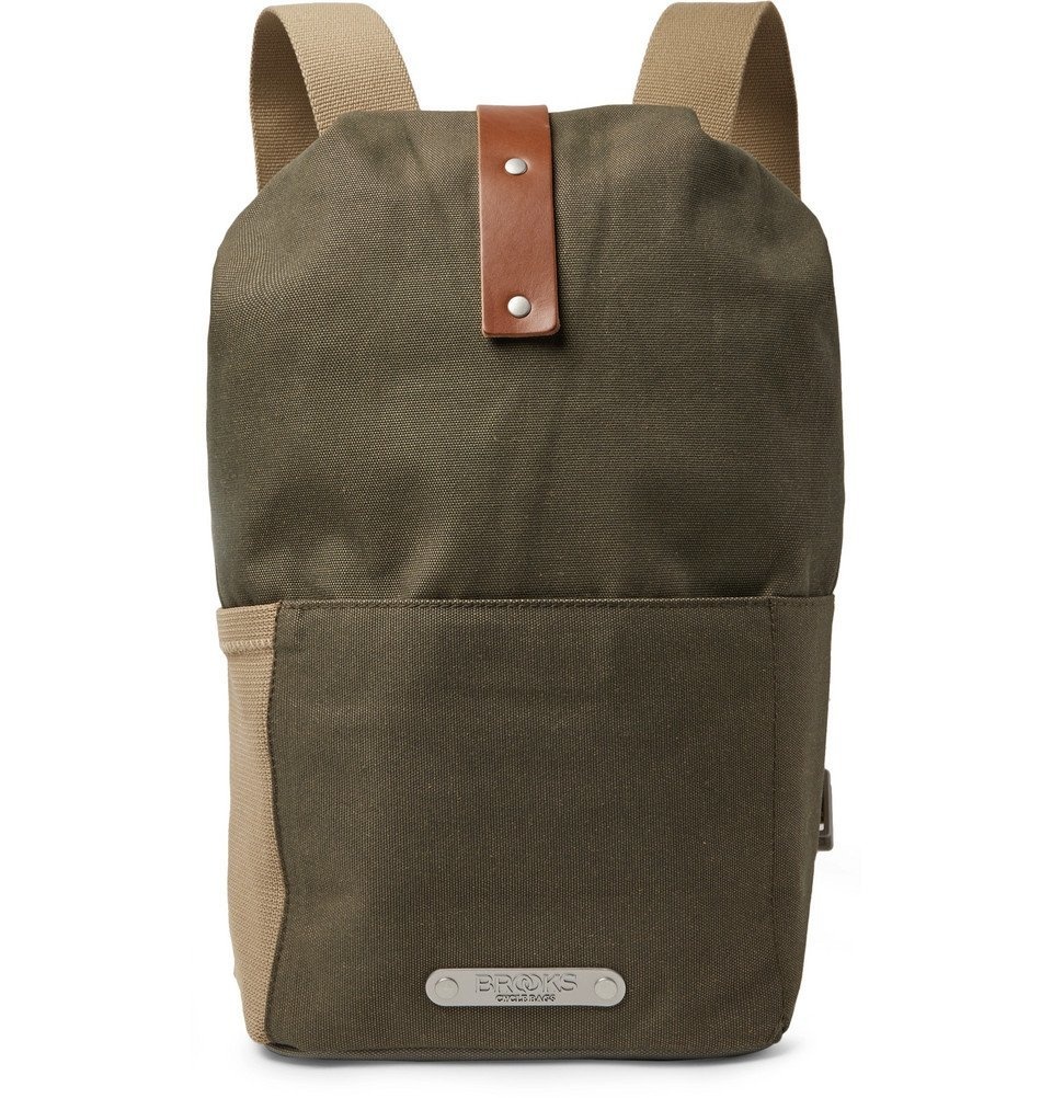 Brooks England - Dalston Small Leather-Trimmed Canvas Backpack 