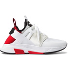 TOM FORD - Jago Neoprene, Suede and Mesh Sneakers - Men - White