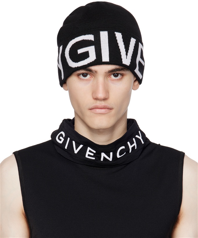 Photo: Givenchy Black Jacquard Beanie
