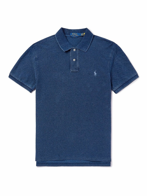 Photo: Polo Ralph Lauren - Logo-Embroidered Cotton-Piqué Polo-Shirt - Blue