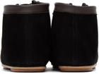 AURALEE Black Mocassin Desert Boots
