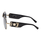 Versace Black and Gold Baroque Sunglasses