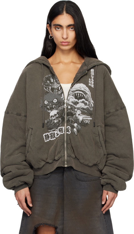 Photo: LU'U DAN Gray Wadded Hoodie