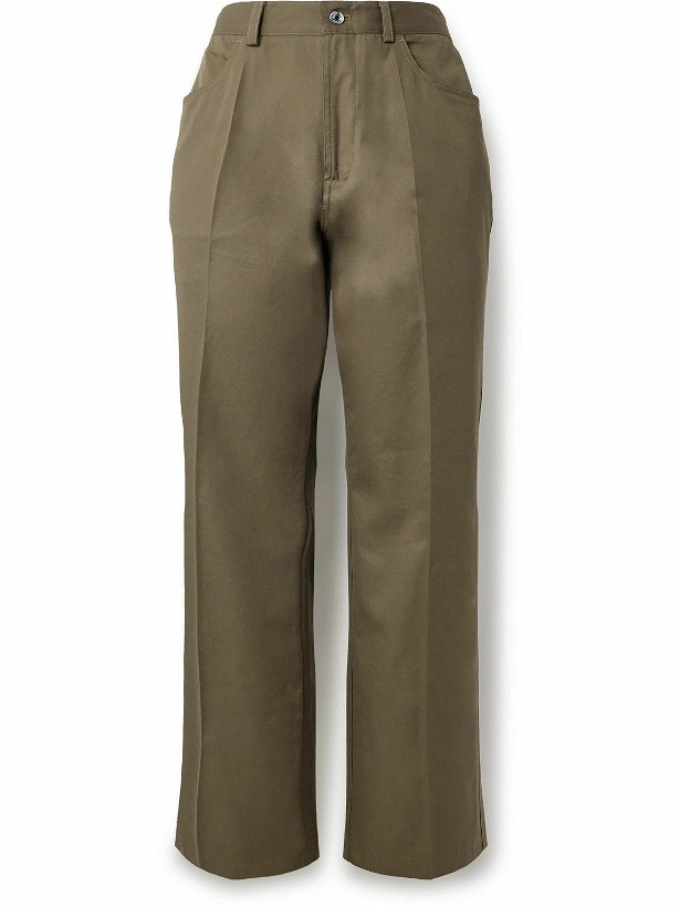 Photo: SECOND / LAYER - El Valluco Straight-Leg Cotton-Blend Trousers - Brown