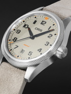 Oris - ProPilot Date Automatic 41mm Stainless Steel and Leather Watch, Ref. No.01 733 7805 4163-07 6 20 15LC