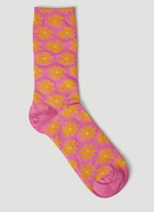 Les Chaussettes Fleurs Socks in Pink