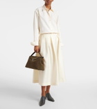 Toteme T-Lock suede tote bag