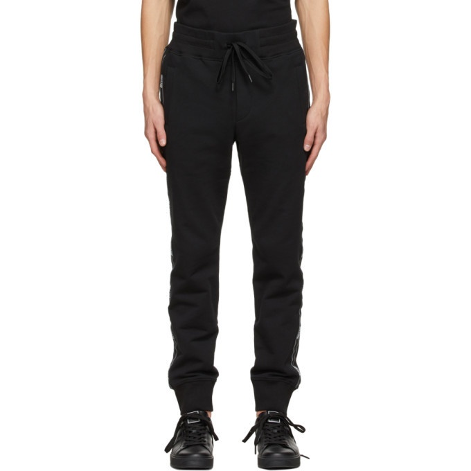 Photo: Versace Jeans Couture Black Cuffed Logo Lounge Pants