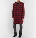 Balenciaga - Oversized Double-Breasted Checked Woven Coat - Men - Red