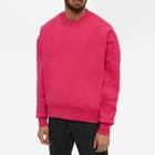 AMI Men's Tonal Heart Crew Sweat in Fuchsia