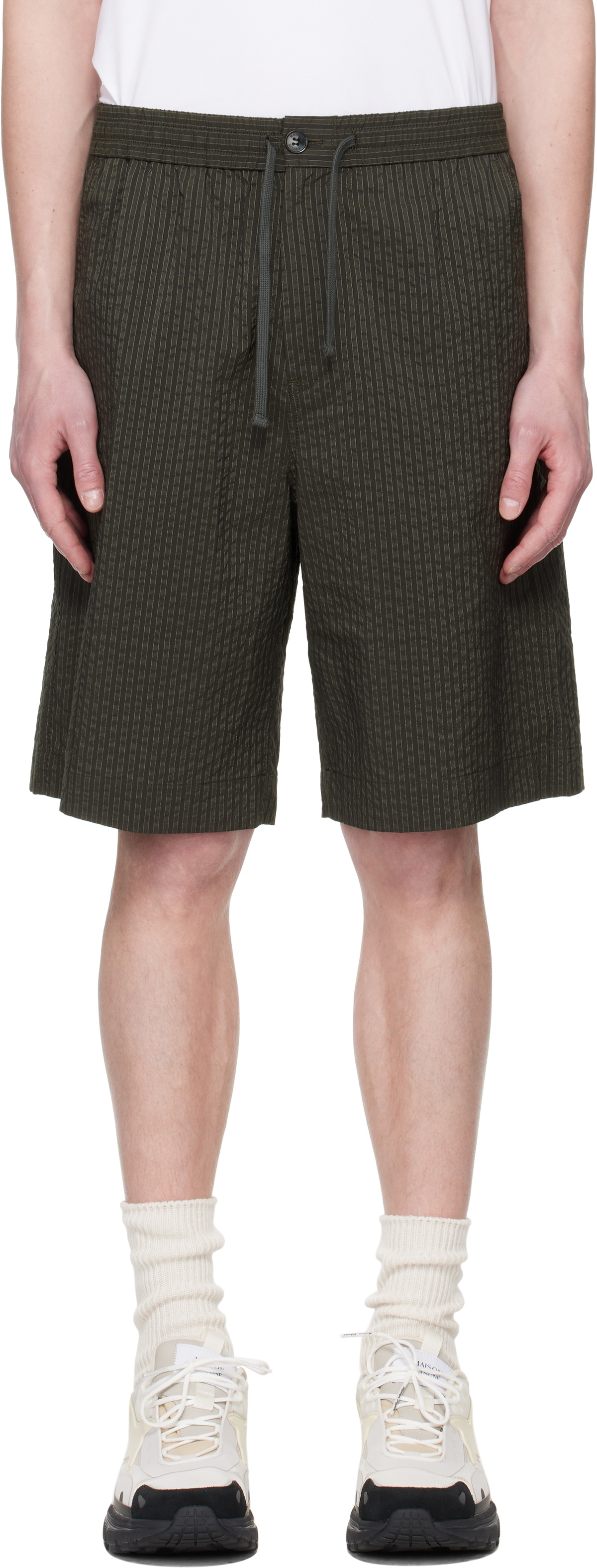 GR10K Gray Cotton Bermuda Shorts main image 0