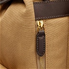 Polo Ralph Lauren Men's Canvas & Leather Backpack in Tan/Dark Brown