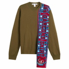 Comme des Garçons SHIRT Men's Football Scarf Knit in Khaki