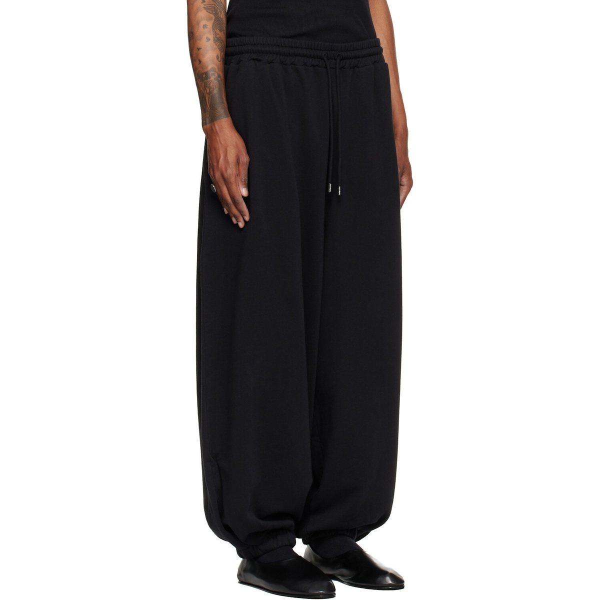 LU'U DAN Black Baggy Bontan Sweatpants