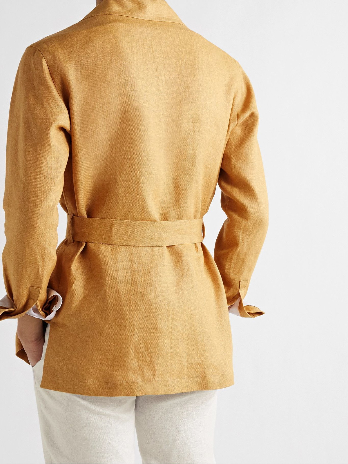 DE PETRILLO - Linen Jacket - Brown De Petrillo