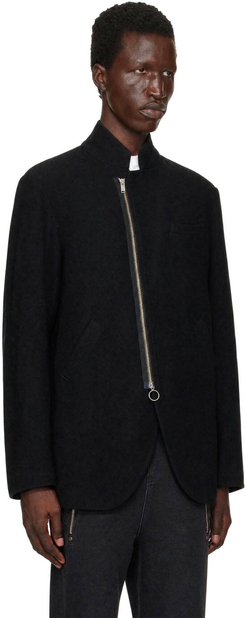 UNDERCOVER Black Zip Blazer