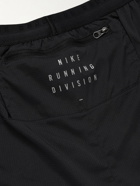 NIKE RUNNING - Flex Stride Run Division Crinkled Stretch-Nylon and Shell Shorts - Black
