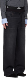 Prototypes Black Waistband Regular Jeans