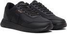 BOSS Black Textured Upper Low-Top Sneakers
