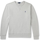 Polo Ralph Lauren - Melangé Fleece-Back Cotton-Blend Jersey Sweatshirt - Gray