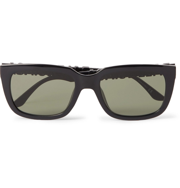 Photo: Balenciaga - Square-Frame Logo-Detailed Acetate Sunglasses - Black