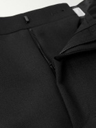 CELINE - Keith Slim-Fit Pleated Wool and Mohair-Blend Twill Trousers - Black