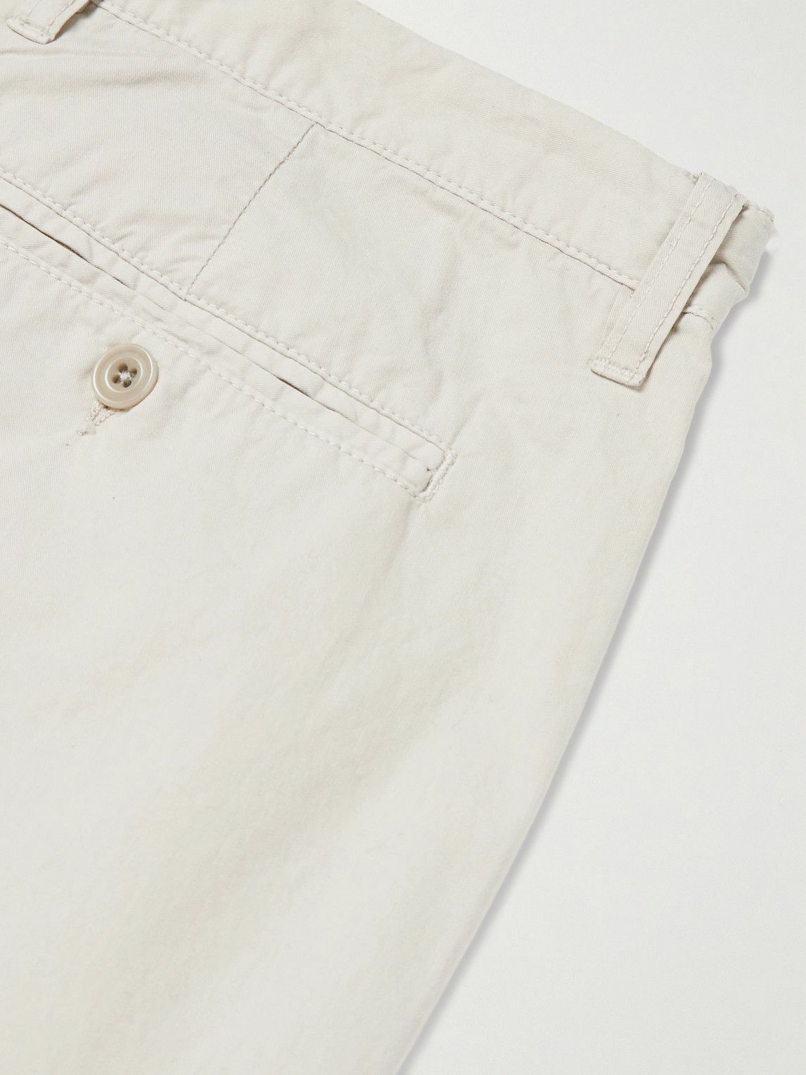 Hartford - Tyron Straight-Leg Cotton-Twill Trousers - Neutrals