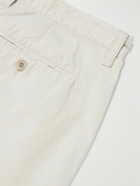 Hartford - Tyron Straight-Leg Cotton-Twill Trousers - Neutrals