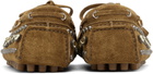Valentino Garavani Brown Mixed Studs Boat Shoes