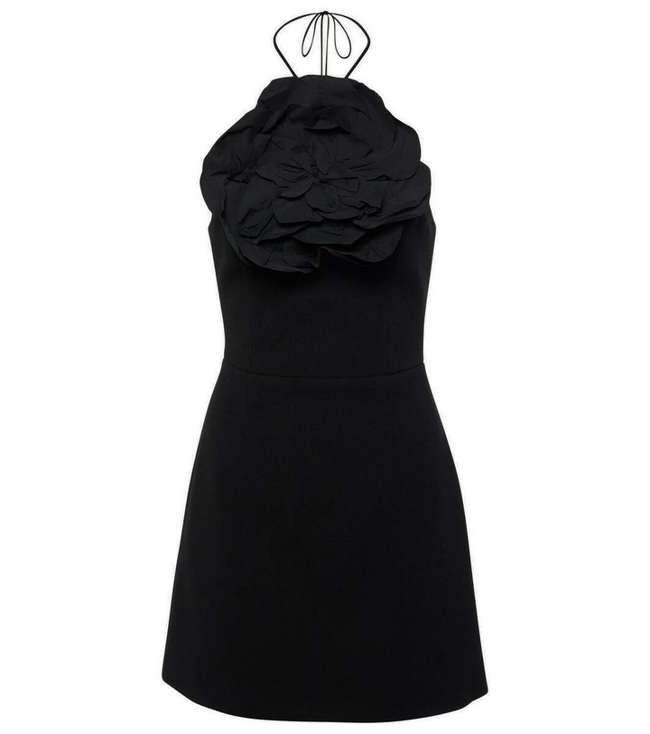 Photo: Rebecca Vallance Odetta floral-appliqué halterneck minidress