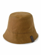 LOEWE - Reversible Leather-Trimmed Waxed Cotton-Canvas and Wool-Blend Bucket Hat - Brown