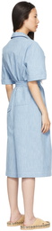 Fendi Blue Chambray 'Forever Fendi' Jumpsuit