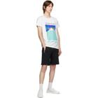 Balmain White and Multicolor Mountain Logo T-Shirt