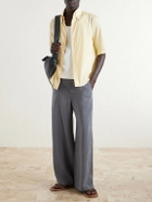 LEMAIRE - Straight-Leg Silk-Blend Trousers - Gray
