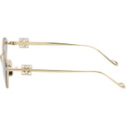 LOEWE Gold Anagram Hexagonal Sunglasses